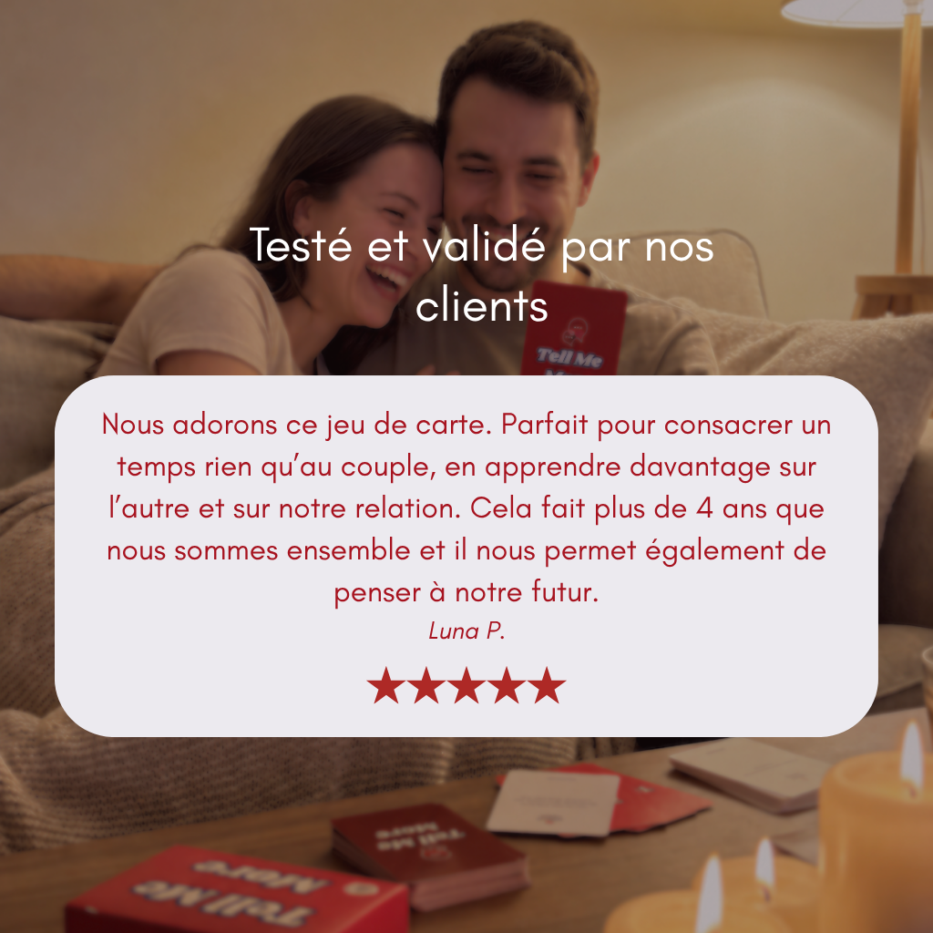 Tell Me More — Jeu de cartes pour couple | 90 questions pour se reconnecter