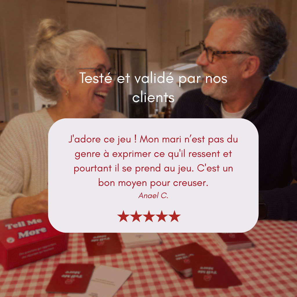 Tell Me More — Jeu de cartes pour couple | 90 questions pour se reconnecter